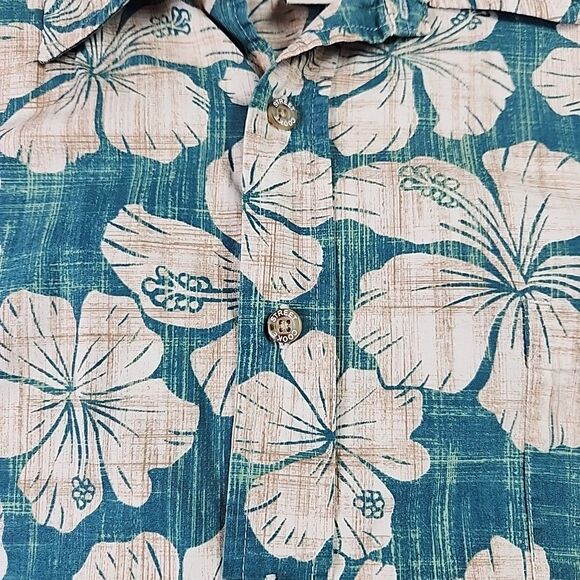 Cooke Street Honolulu Size XL Hibiscus Print Floral Hawaiian Shirt Short Sleeve - Picture 4 of 9